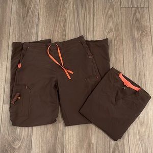 Chocolate Brown Carhartt Scrubs - Medium